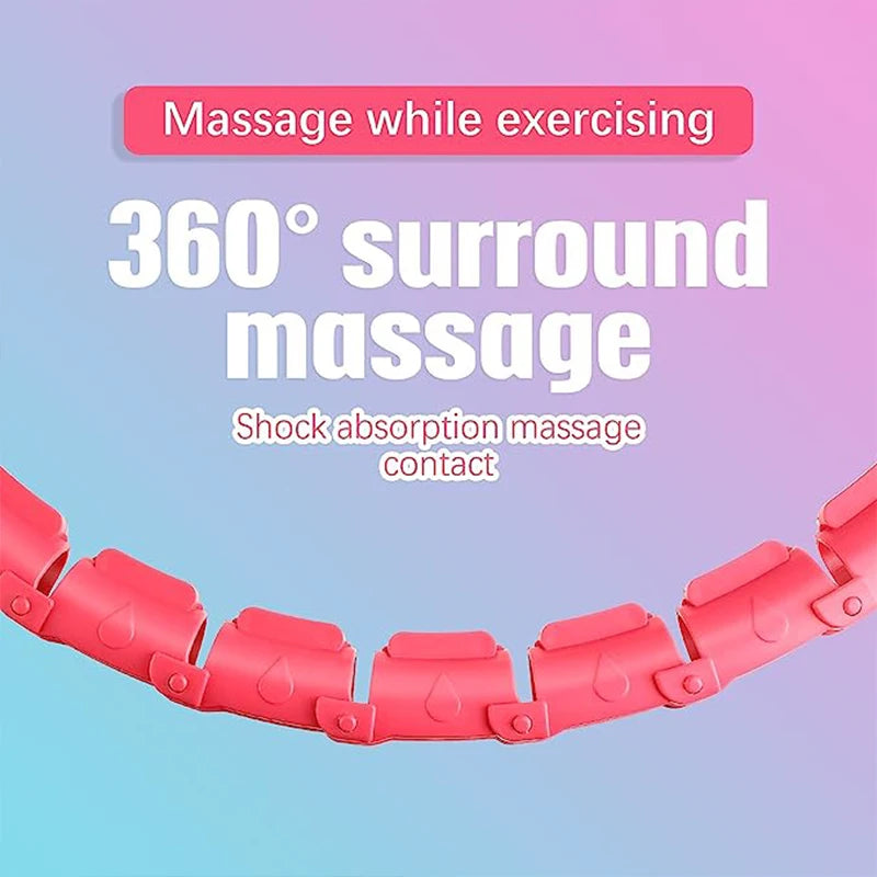 24 Sections Smart Sport Hoop Adjustable Thin Waist Massager Exercise Gym Circle Ring Fitness Equipment Waist Easy Weight Loss