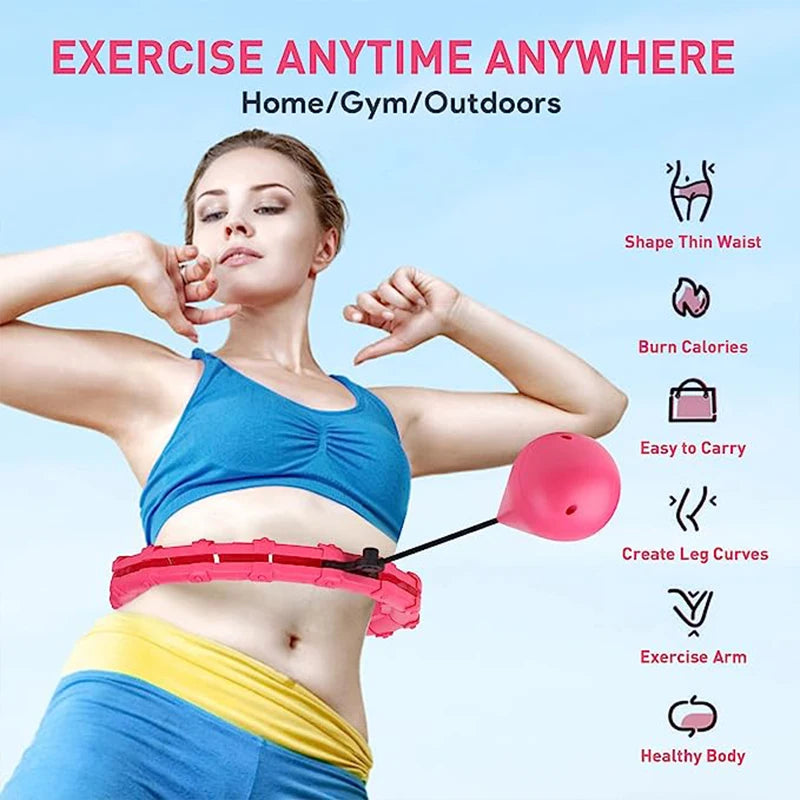 24 Sections Smart Sport Hoop Adjustable Thin Waist Massager Exercise Gym Circle Ring Fitness Equipment Waist Easy Weight Loss